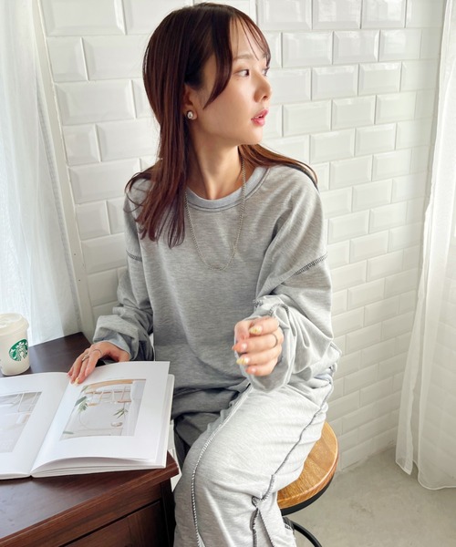 セール】【2点SET】アウトステッチワンマイルセットアップ/ルーム