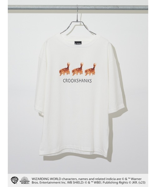 AMERICAN HOLIC（アメリカンホリック）の「ハリー・ポッター/ビッグシルエットTシャツ（Tシャツ/カットソー・レディース・チャコールグレー/ピンク/オフホワイト/その他1・FREE）」の4枚目の写真