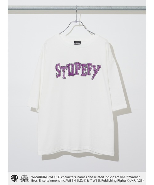 AMERICAN HOLIC（アメリカンホリック）の「ハリー・ポッター/ビッグシルエットTシャツ（Tシャツ/カットソー・レディース・チャコールグレー/ピンク/オフホワイト/その他1・FREE）」の2枚目の写真