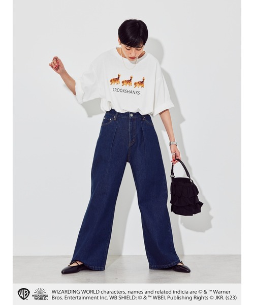 AMERICAN HOLIC（アメリカンホリック）の「ハリー・ポッター/ビッグシルエットTシャツ（Tシャツ/カットソー・レディース・チャコールグレー/ピンク/オフホワイト/その他1・FREE）」の21枚目の写真