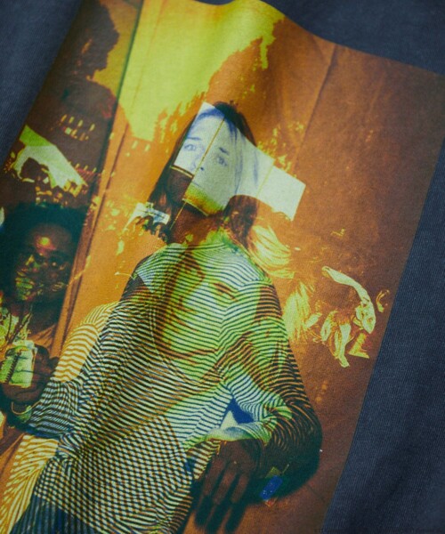 LIFE（ライフ）の「LIFE/ライフ 別注 Kurt Cobain コラボフォト コラージュ L/S Tシャツ/ロングスリーブ（Tシャツ/カットソー・メンズ・チャコールグレー/オフホワイト・MEDIUM/LARGE）」の13枚目の写真