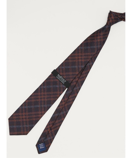 スーティスト×FAIRFAX シルクチェック柄 ネクタイ 8.0cm幅