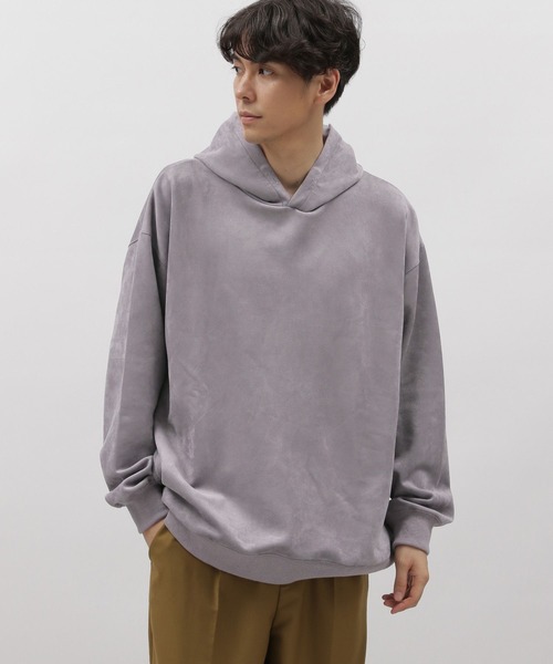 LAKOLE（ラコレ）の「スエードプルパーカー / 969938（パーカー・メンズ・ベージュ/グレー/ピンク/パープル・X-LARGE/SMALL/MEDIUM/LARGE）」の3枚目の写真