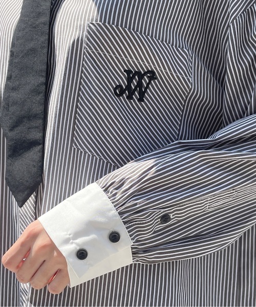 one way（ワンウェイ）の「ワンポイント刺繍ビッグシャツ（シャツ