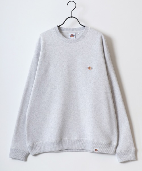 Dickies（ディッキーズ）の「Dickies/ディッキーズ 別注 オーバーサイズ 裏起毛 ミニロゴワッペン ワンポイント刺繍 スウェット トレーナー/長袖 トップス プルオーバー/レディース メンズ（スウェット・メンズ・ホワイト/ブラック/アッシュグレー/ダークグリーン/ネイビー/グレー/ブラウン・M/L/XL）」の14枚目の写真