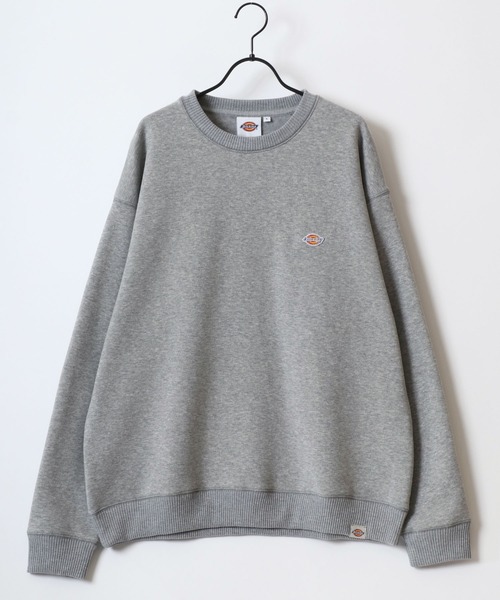 Dickies（ディッキーズ）の「Dickies/ディッキーズ 別注 オーバーサイズ 裏起毛 ミニロゴワッペン ワンポイント刺繍 スウェット トレーナー/長袖 トップス プルオーバー/レディース メンズ（スウェット・メンズ・ホワイト/ブラック/アッシュグレー/ダークグリーン/ネイビー/グレー/ブラウン・M/L/XL）」の15枚目の写真