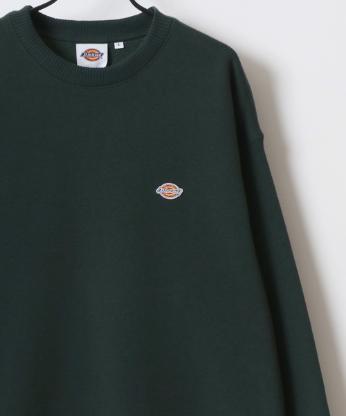 Dickies（ディッキーズ）の「Dickies/ディッキーズ 別注 オーバーサイズ 裏起毛 ミニロゴワッペン ワンポイント刺繍 スウェット トレーナー/長袖 トップス プルオーバー/レディース メンズ（スウェット・メンズ・ホワイト/ブラック/アッシュグレー/ダークグリーン/ネイビー/グレー/ブラウン・M/L/XL）」の10枚目の写真