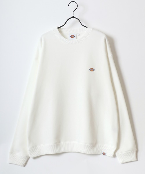 Dickies（ディッキーズ）の「Dickies/ディッキーズ 別注 オーバーサイズ 裏起毛 ミニロゴワッペン ワンポイント刺繍 スウェット トレーナー/長袖 トップス プルオーバー/レディース メンズ（スウェット・メンズ・ホワイト/ブラック/アッシュグレー/ダークグリーン/ネイビー/グレー/ブラウン・M/L/XL）」の12枚目の写真