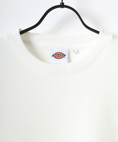 Dickies（ディッキーズ）の「Dickies/ディッキーズ 別注 オーバーサイズ 裏起毛 ミニロゴワッペン ワンポイント刺繍 スウェット トレーナー/長袖 トップス プルオーバー/レディース メンズ（スウェット・メンズ・ホワイト/ブラック/アッシュグレー/ダークグリーン/ネイビー/グレー/ブラウン・M/L/XL）」の19枚目の写真