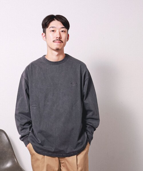 BEAMS T(ビームスティー)の「ONEITA / Pigment Dye Long Sleeve T-shirt(Tシャツ/カットソー・メンズ・ネイビー/ブラック・L/M/S/XL)」の9枚目の写真