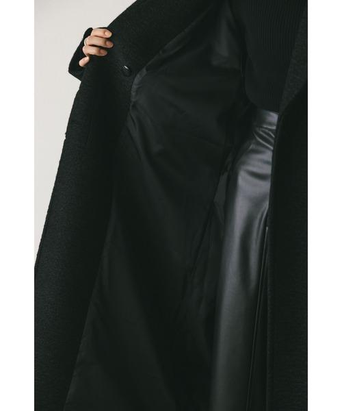 STYLEMIXER(スタイルミキサー)の「2WAYカラーヘアリーカールロングコート(ステンカラーコート・レディース・アイボリー/ベージュ/ブラック・SMALL/MEDIUM)」の9枚目の写真