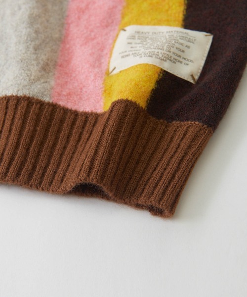 CUBE SUGAR(キューブシュガー)の「ヤクフィールニットストライプ柄カーディガン(カーディガン/ボレロ・レディース・ブラウン系その他/ブルー系その他・M)」の17枚目の写真