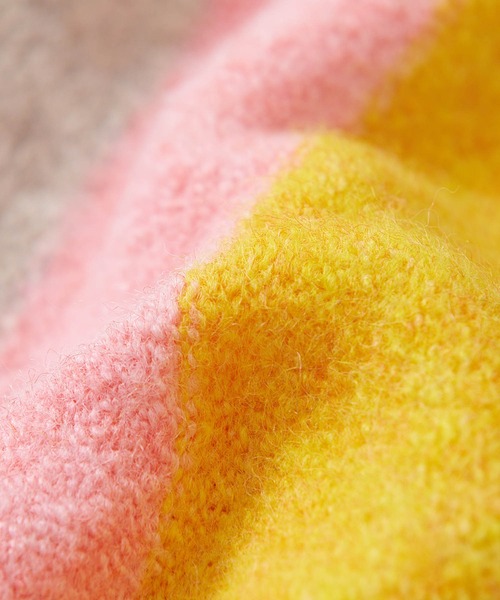 CUBE SUGAR(キューブシュガー)の「ヤクフィールニットストライプ柄カーディガン(カーディガン/ボレロ・レディース・ブラウン系その他/ブルー系その他・M)」の18枚目の写真