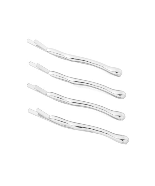 ANEMONE（アネモネ）の「ニュアンスメタルヘアピン[4本セット]（ヘアピン・レディース・ライトブラウン/シルバー/チョコ・FREE）」の4枚目の写真