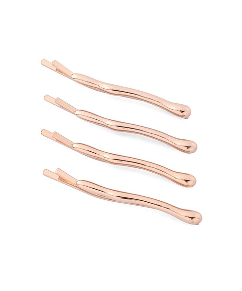 ANEMONE（アネモネ）の「ニュアンスメタルヘアピン[4本セット]（ヘアピン・レディース・ライトブラウン/シルバー/チョコ・FREE）」の5枚目の写真