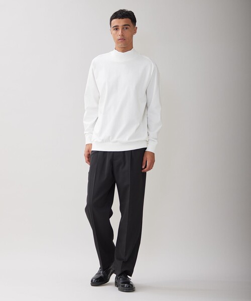 UNFILO(アンフィーロ)の「コットン モックネックTEE(Tシャツ/カットソー・メンズ・ホワイト系/ワイン系/ネイビー系・SMALL/MEDIUM/LARGE/X-LARGE)」の5枚目の写真