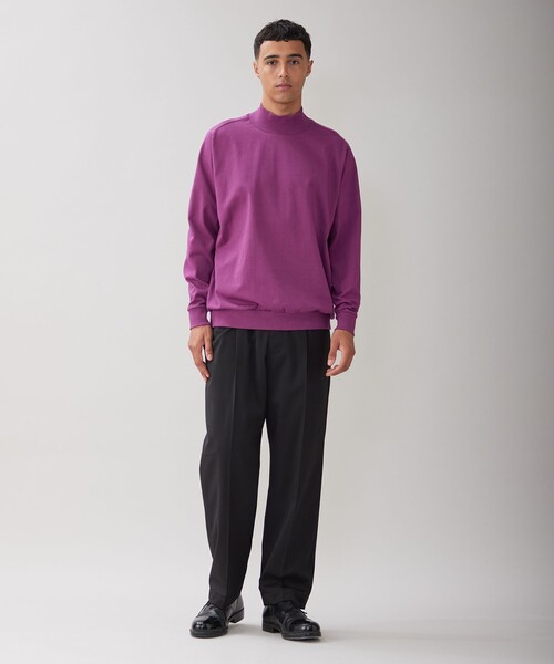 UNFILO(アンフィーロ)の「コットン モックネックTEE(Tシャツ/カットソー・メンズ・ホワイト系/ワイン系/ネイビー系・SMALL/MEDIUM/LARGE/X-LARGE)」の9枚目の写真