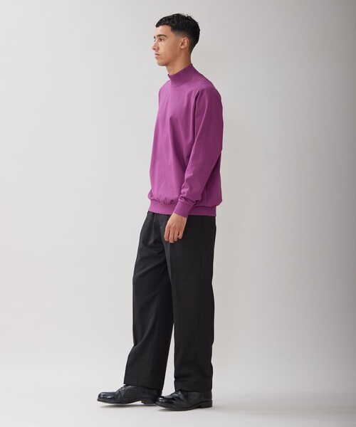 UNFILO(アンフィーロ)の「コットン モックネックTEE(Tシャツ/カットソー・メンズ・ホワイト系/ワイン系/ネイビー系・SMALL/MEDIUM/LARGE/X-LARGE)」の10枚目の写真