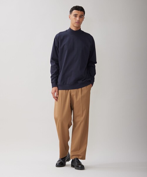 UNFILO(アンフィーロ)の「コットン モックネックTEE(Tシャツ/カットソー・メンズ・ホワイト系/ワイン系/ネイビー系・SMALL/MEDIUM/LARGE/X-LARGE)」の11枚目の写真