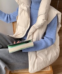 SEN TOKYO | スタイリッシュでラフな美シルエット。スタンドカラー ボリュームエコダウンベスト(ダウンベスト)