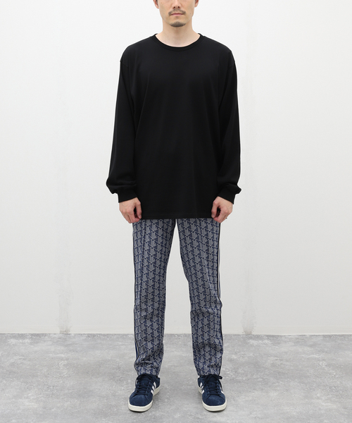 LACOSTE トラックパンツ モノグラム ネイビー ラコステ LACOSTE サイドテーピングモノグラムジャカードトラック