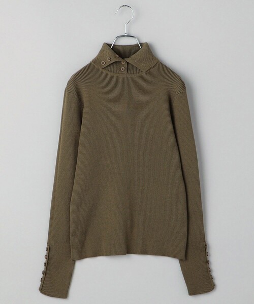 セール】ハイネック ボタン ニット/タートルネックニット（ニット
