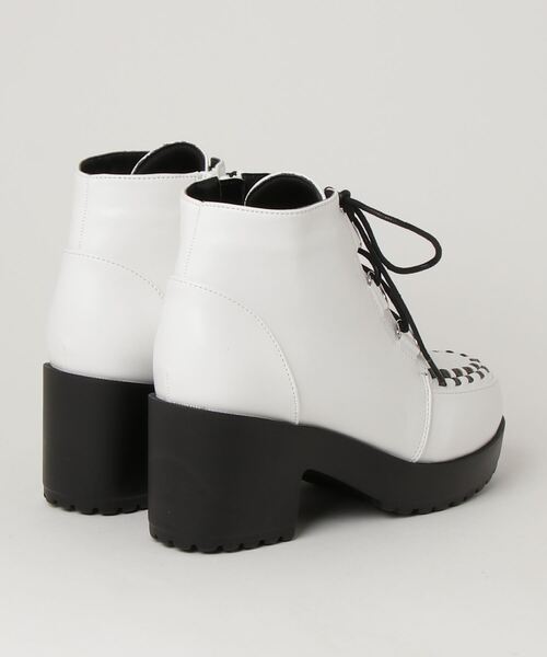LOVEHUNTER（ラブハンター）の「+8cm 大きいサイズ 軽量厚底 ハイヒールブーツ（ブーツ・メンズ・ホワイト/ブラック×ホワイト/ブラック×ブラック/ブラック系1/ブラック系2/ブラック系3・41/43/45）」の7枚目の写真