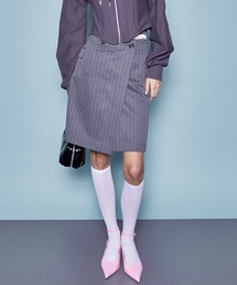 Double Waist Wrap Mini Skirt/ダブルウエストラップミニスカート【MAISON SPECIAL/メゾンスペシャル】