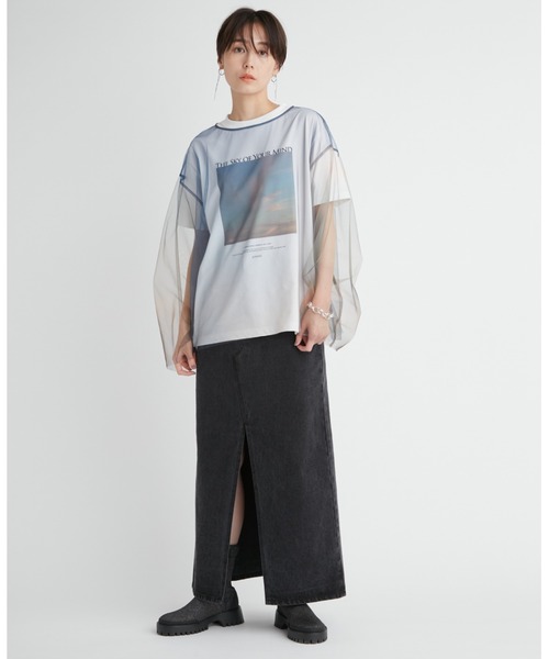 emmi（エミ）の「【emmi atelier】eco フォトTシャツ（Tシャツ/カットソー・レディース・イエロー/ホワイト・FREE）」の12枚目の写真