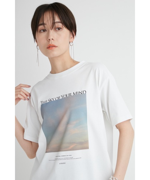 emmi（エミ）の「【emmi atelier】eco フォトTシャツ（Tシャツ/カットソー・レディース・イエロー/ホワイト・FREE）」の7枚目の写真