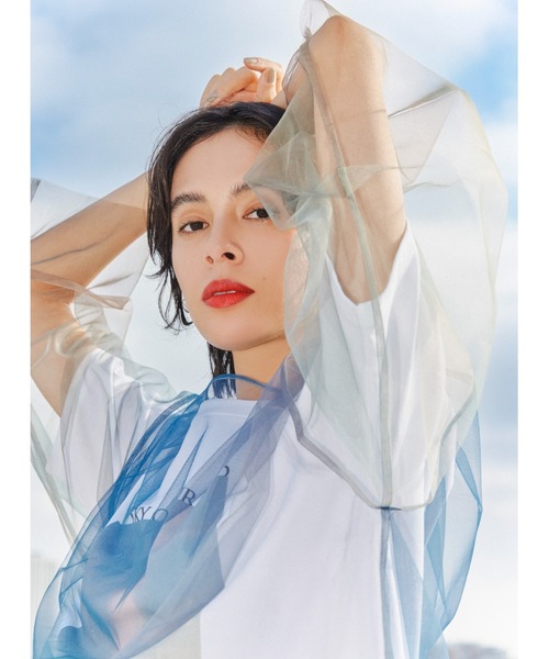 emmi（エミ）の「【emmi atelier】eco フォトTシャツ（Tシャツ/カットソー・レディース・イエロー/ホワイト・FREE）」の5枚目の写真