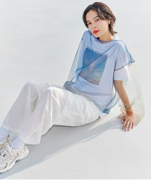 emmi（エミ）の「【emmi atelier】eco フォトTシャツ（Tシャツ/カットソー・レディース・イエロー/ホワイト・FREE）」の6枚目の写真