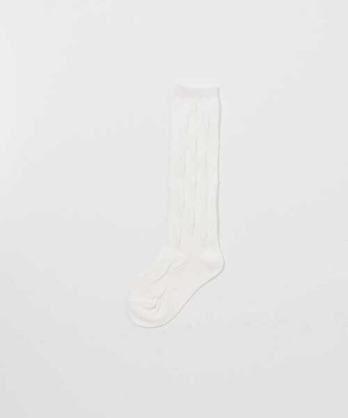 URBAN RESEARCH DOORS（アーバンリサーチドアーズ）の「フロート編みフラワーハイソックス(KIDS)（ソックス/靴下・キッズ・ホワイト系その他/ホワイト・19-21cm/16-18）」の3枚目の写真