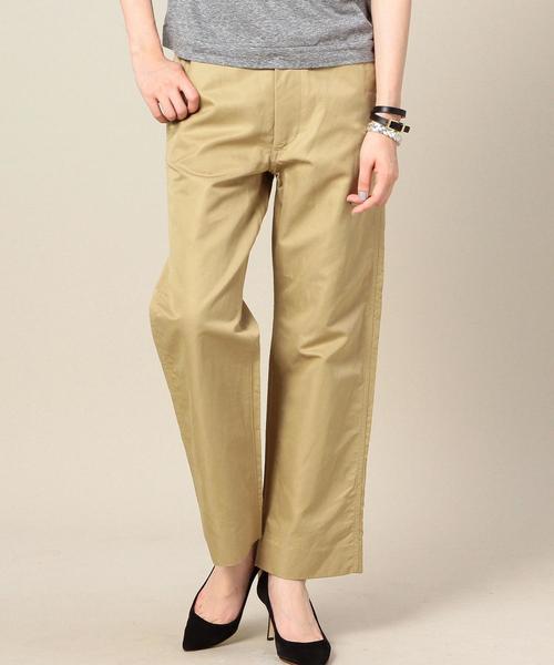 BEAUTY&YOUTH UNITED ARROWS(ビューティーアンドユースユナイテッドアローズ)の「BY AMERICANA クロップドチノパンツ: ◆(チノパンツ・レディース・ブラック/ベージュ・28/27)」の1枚目の写真