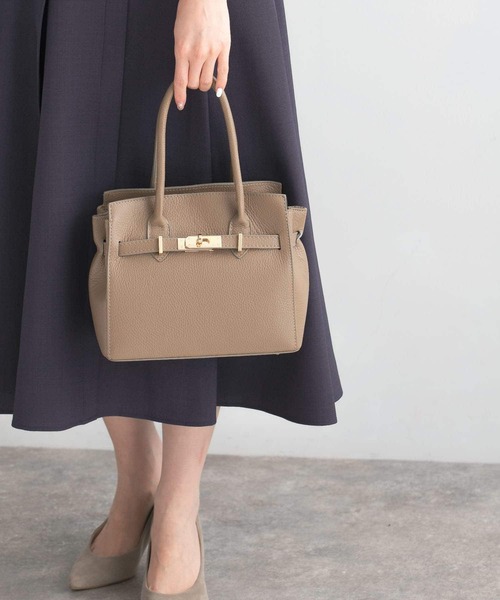 URBAN RESEARCH ROSSO WOMEN(アーバンリサーチ ロッソ)の「AULENTTI レザー2WAYBAG(ハンドバッグ・レディース・ベージュ系その他/ブラック・FREE)」の5枚目の写真