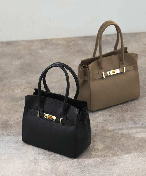 URBAN RESEARCH ROSSO WOMEN(アーバンリサーチ ロッソ)の「AULENTTI レザー2WAYBAG(ハンドバッグ・レディース・ベージュ系その他/ブラック・FREE)」の9枚目の写真