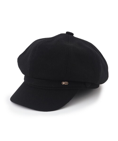 GRANDEDGE（グランドエッジ）の「梨地キャスケット（キャスケット・レディース・ブラック/ベージュ/アイボリー・99）」の3枚目の写真