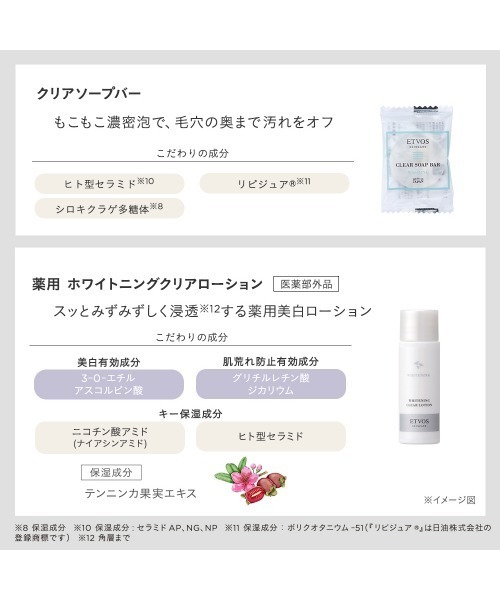 ETVOS（エトヴォス）の「ホワイトニングライン ファーストキット（スキンケアキット/ギフトセット・レディース・その他・FREE）」の8枚目の写真