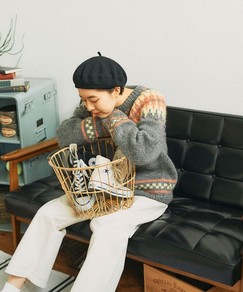 PAR ICI（パーリッシィ）の「【WEB別注】ネパール手編み 求心ジャカードポップコーンカーディガン（カーディガン/ボレロ・レディース・グレー/アイボリー・FREE）」の8枚目の写真