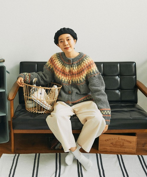 PAR ICI（パーリッシィ）の「【WEB別注】ネパール手編み 求心ジャ