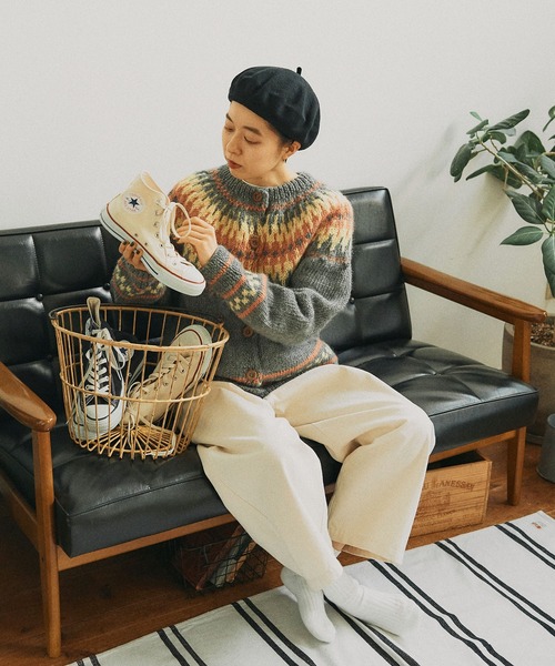 PAR ICI（パーリッシィ）の「【WEB別注】ネパール手編み 求心ジャ