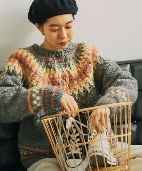 PAR ICI（パーリッシィ）の「【WEB別注】ネパール手編み 求心ジャ