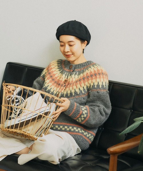 PAR ICI（パーリッシィ）の「【WEB別注】ネパール手編み 求心ジャ