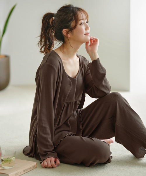 セール】【綿混ワッフル素材♪】カップ付ワッフルキャミ3点