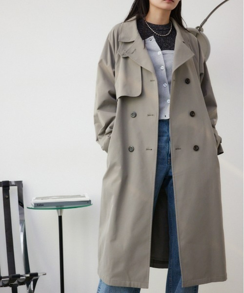 AZUL by moussy（アズールバイマウジー）の「2WAYトレンチコート（トレンチコート・レディース・ベージュ/カーキ・SMALL/MEDIUM）」の2枚目の写真