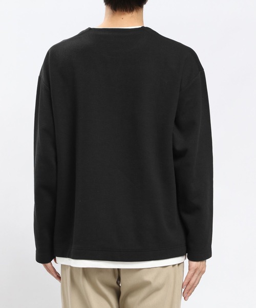 GLOBAL WORK Smile Seed Store（グローバルワーク スマイルシードストア）の「ダブルフェイスキーネックレイヤードTシャツ長袖/984172（Tシャツ/カットソー・メンズ・ネイビー/ブラック/グリーン系その他2/ベージュ・LARGE/SMALL/MEDIUM/X-LARGE）」の11枚目の写真