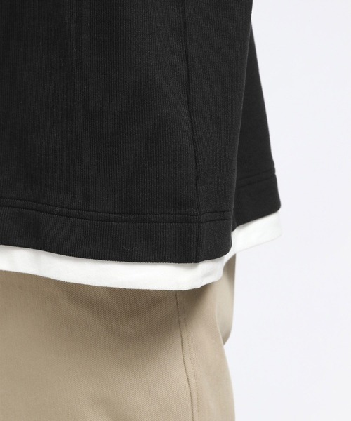 GLOBAL WORK Smile Seed Store（グローバルワーク スマイルシードストア）の「ダブルフェイスキーネックレイヤードTシャツ長袖/984172（Tシャツ/カットソー・メンズ・ネイビー/ブラック/グリーン系その他2/ベージュ・LARGE/SMALL/MEDIUM/X-LARGE）」の5枚目の写真