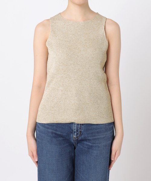 plage（プラージュ）の「LI/PE fullneadle タンク（ニット/セーター・レディース・ベージュ/ブラック・FREE）」の18枚目の写真