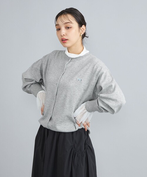 PENNEYS(ぺニーズ)の「PENNEYS(ぺニーズ)別注天竺ニットスナップカーディガン(グレー)(カーディガン/ボレロ・レディース・グレー・M/L)」の9枚目の写真