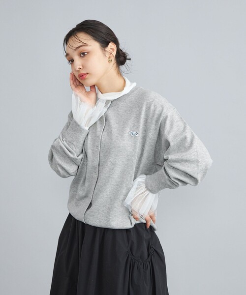 PENNEYS(ぺニーズ)の「PENNEYS(ぺニーズ)別注天竺ニットスナップカーディガン(グレー)(カーディガン/ボレロ・レディース・グレー・M/L)」の10枚目の写真